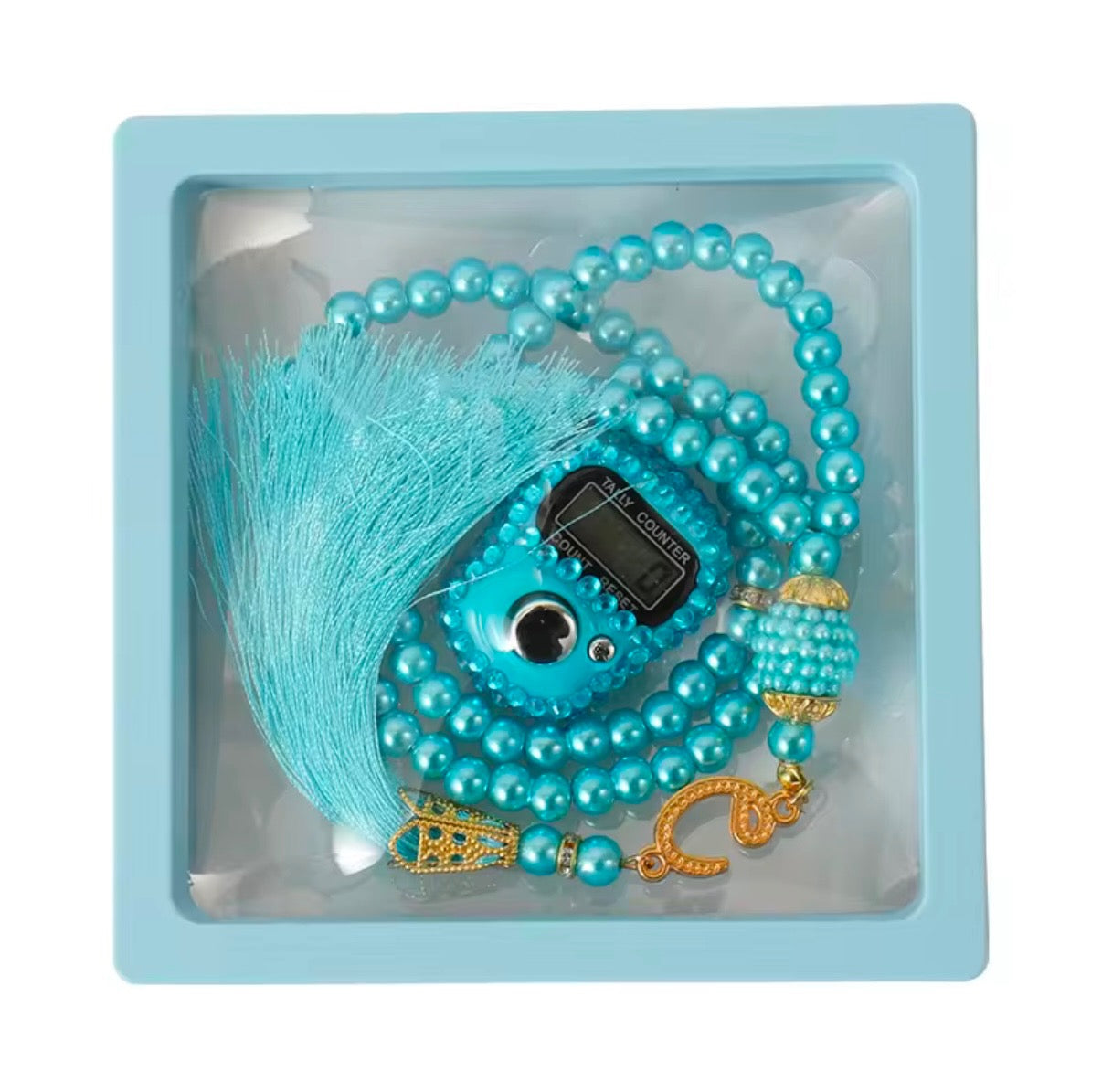 Tasbeeh Matching Prayer Beads & Finger Counter Gift Set
