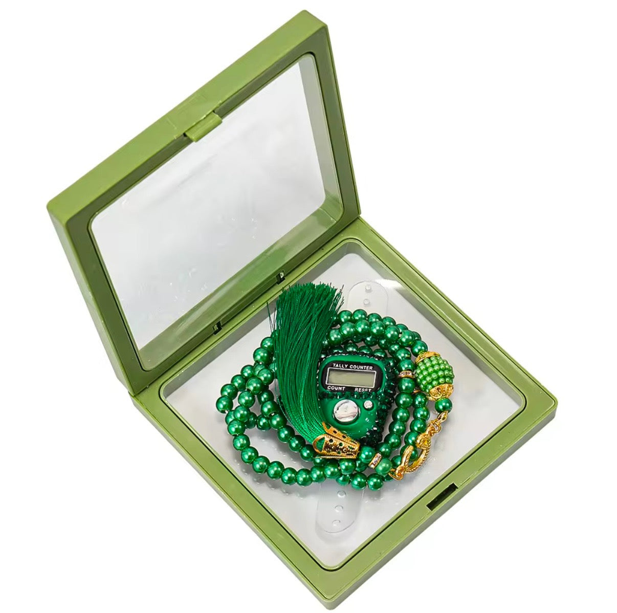 Tasbeeh Matching Prayer Beads & Finger Counter Gift Set