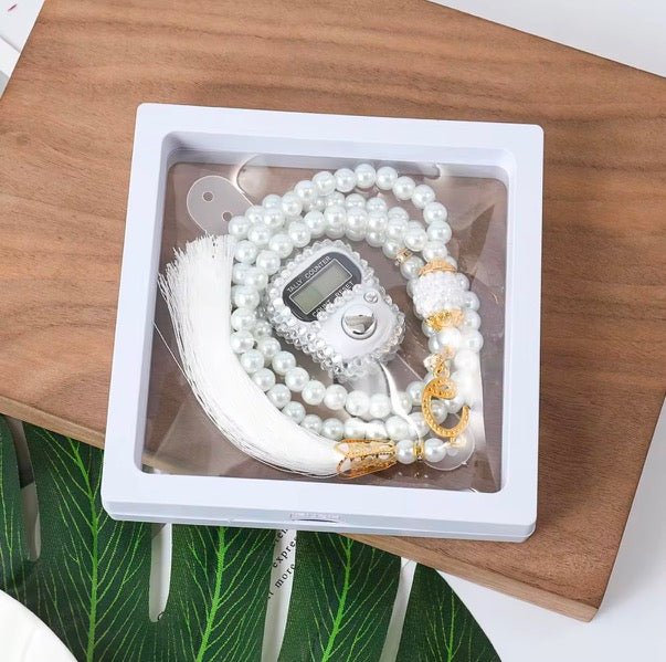Tasbeeh Matching Prayer Beads & Finger Counter Gift Set