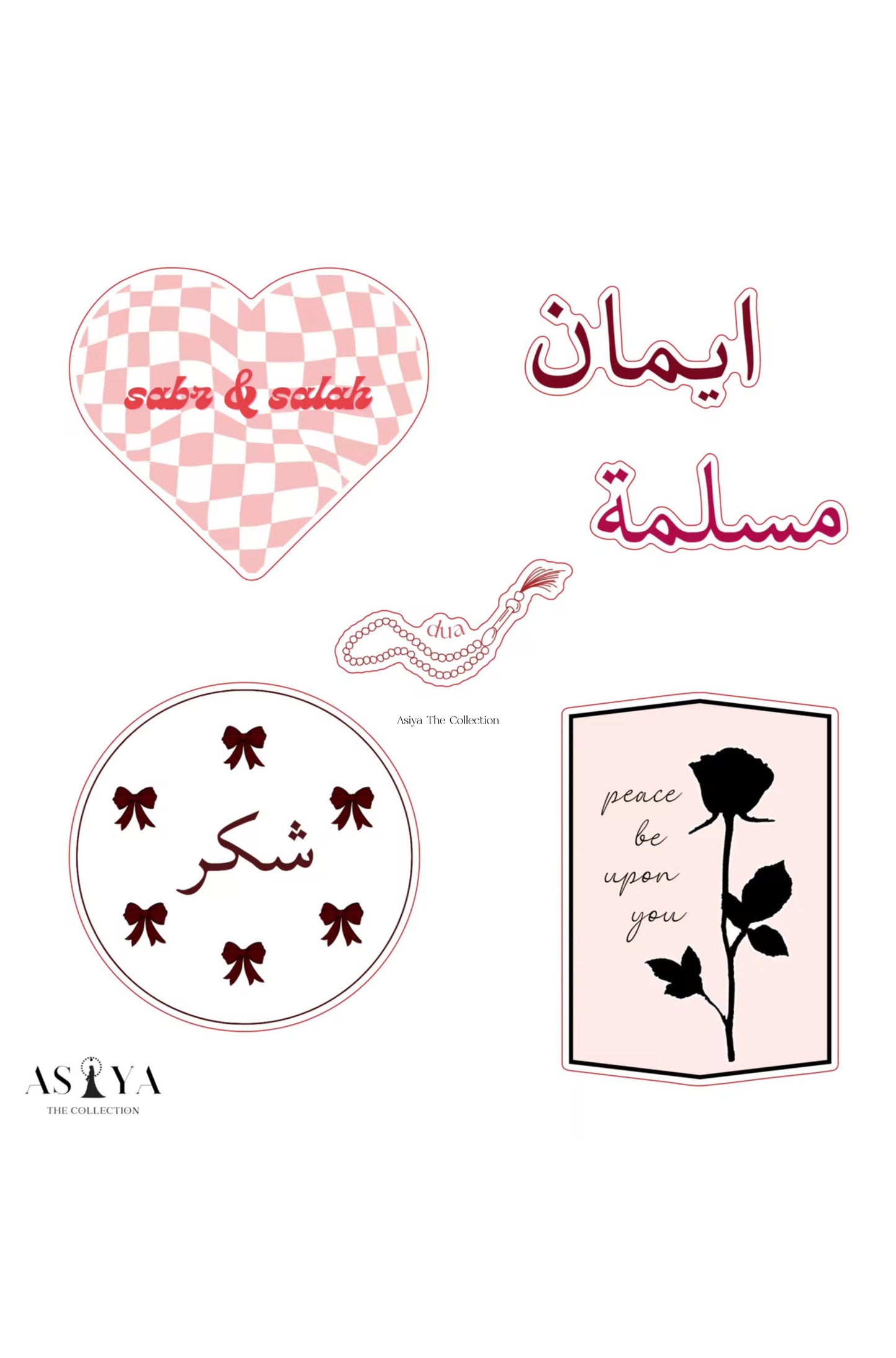 Muslim Girl Pink Sticker Sheet