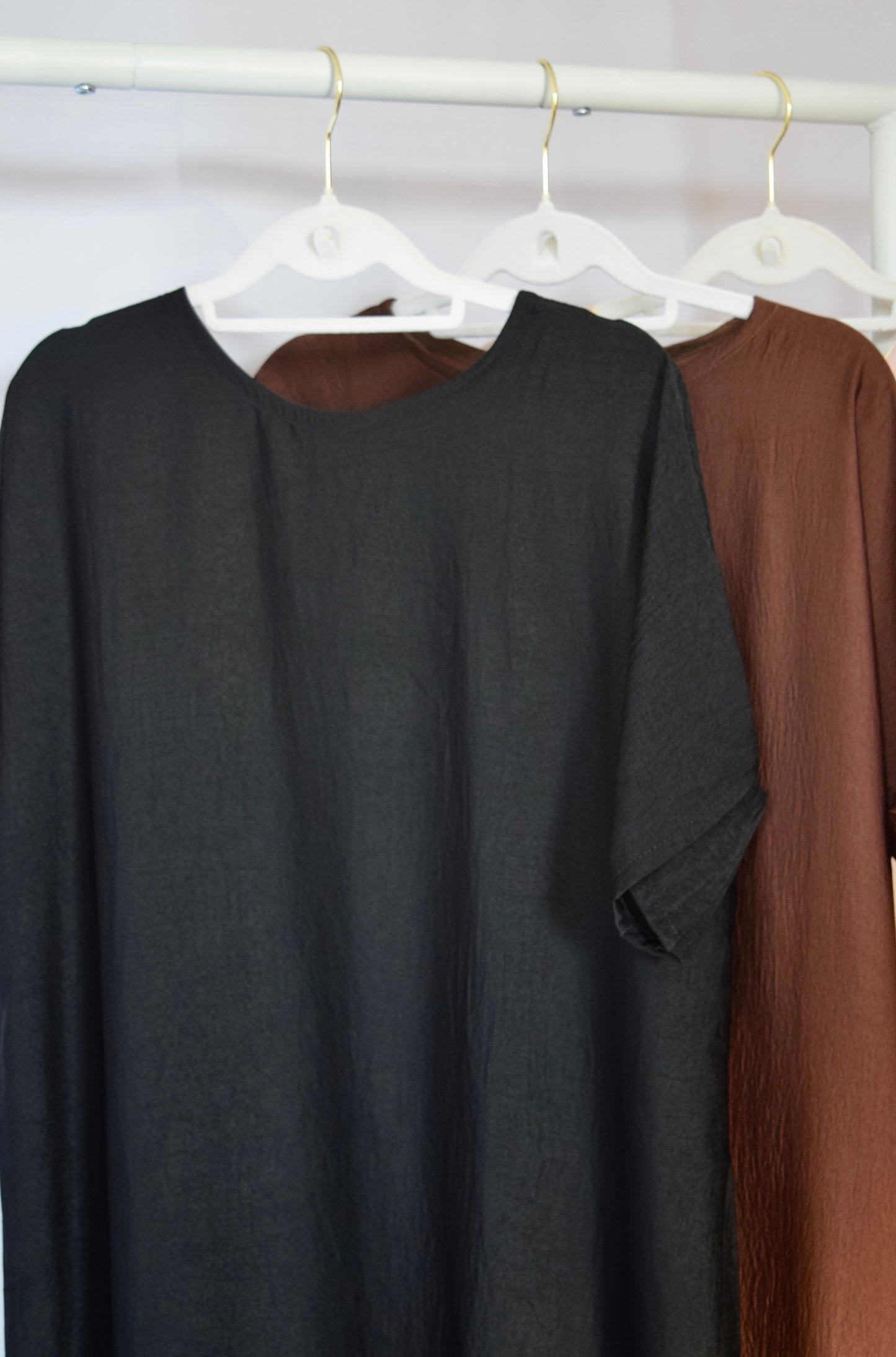 ESSENTIALS Soft Crepe Half Sleeve Inner Slip Dress