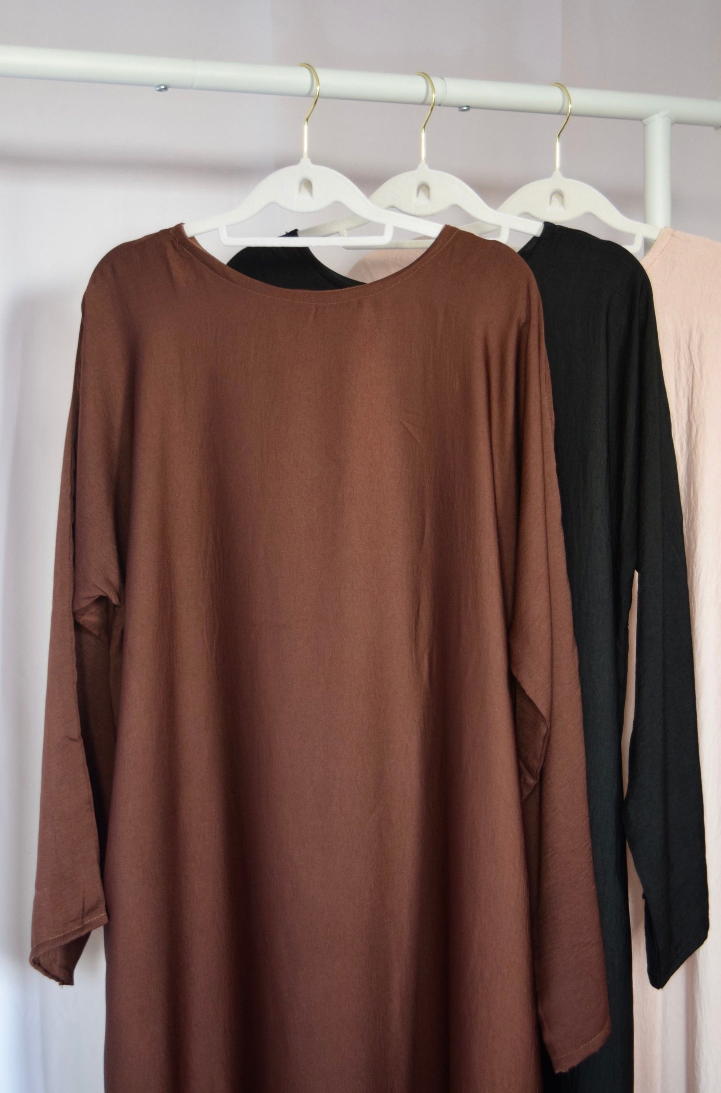 ESSENTIALS Soft Crepe Long Sleeve Inner Slip Dress