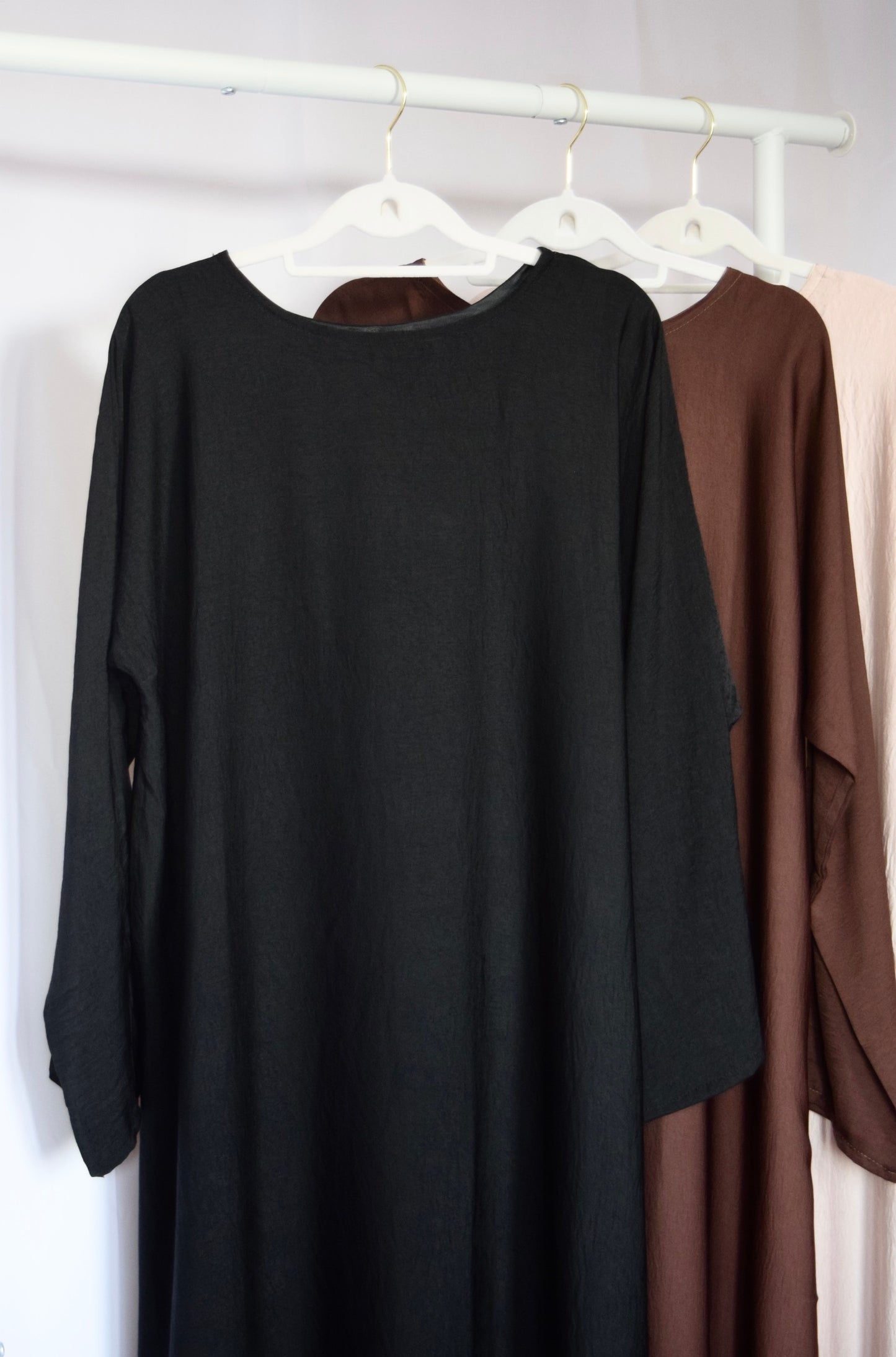 ESSENTIALS Soft Crepe Long Sleeve Inner Slip Dress