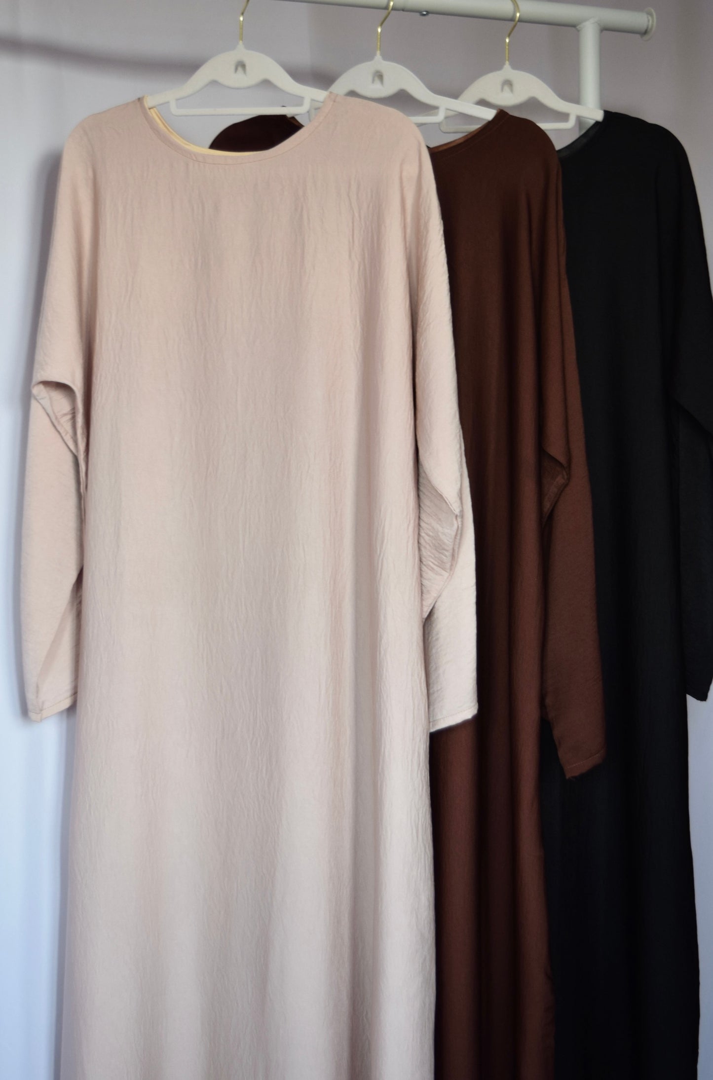 ESSENTIALS Soft Crepe Long Sleeve Inner Slip Dress