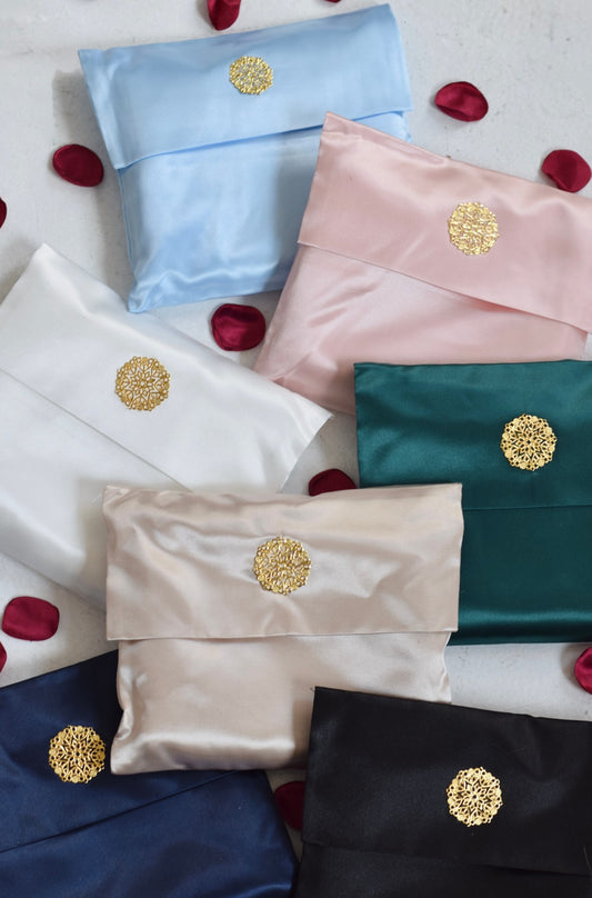 Travel Prayer Mat Gift Set With Tasbeeh & Satin Pouch